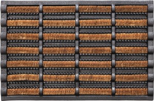 Wycieraczka czarny/naturalny 60% guma / 40% kokos dł. 600 x szer. 400 x grub. 25
