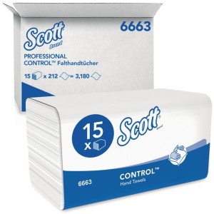Ręcznik Scott® 6663 1-warstw., wytłaczane biały dł. ok. 315 mm x szer. ok. 215 m
