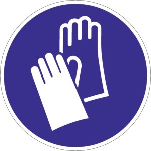 Znak nakazu ASR A1.3/DIN EN ISO 7010 używaj ochrony dłoni folia