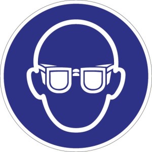 Znak nakazu ASR A1.3/DIN EN ISO 7010 stosuj ochronę oczu folia