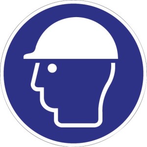 Znak nakazu ASR A1.3/DIN EN ISO 7010 załóż ochronę głowy tworzywo sztuczne