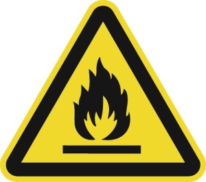 Znak ostrzegawczy ASR A1.3/DIN EN ISO 7010 200 mm ostrzeżenie przed mater. łatwo