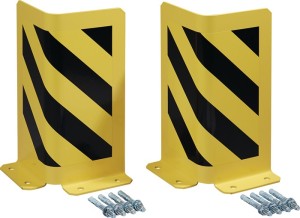 Narożnik ochronny wys. 400 x dł. 175/175 mm kształt L blacha stalowa czarna/żółt