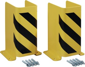 Narożnik ochronny wys. 400 x dł. 160/200 mm kształt U blacha stalowa czarna/żółt