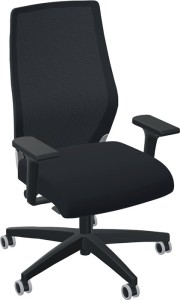 Krzesło biurowe obrotowe z technologią synchroniczną szary tonalny 400-520 mm z