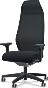 Krzesło biurowe obrotowe z technologią synchroniczną czarny/tonalny 400-520 mm z