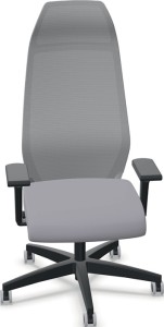 Krzesło biurowe obrotowe z technologią synchroniczną szary tonalny 400-520 mm z