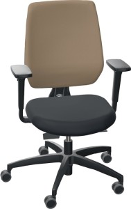 Krzesło biurowe obrotowe z technologią synchroniczną czarny/cappuccino 390-510 m