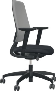Krzesło biurowe obrotowe z technologią synchroniczną czarny/szara płytka 390-510