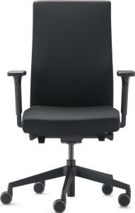 Krzesło biurowe obrotowe z technologią synchroniczną czarny 410–520 mm z podłoki