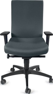 Krzesło biurowe obrotowe z technologią synchroniczną szary 400–520 mm z podłokie