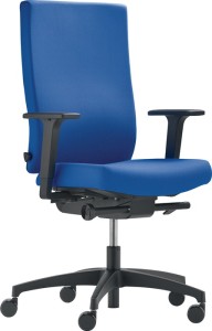 Krzesło biurowe obrotowe z techniką synchr. gł. s. 380-440 mm niebieski lazurowy