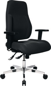 Krzesło biurowe obrotowe z technologią synchroniczną punktową czarny 430-510 mm