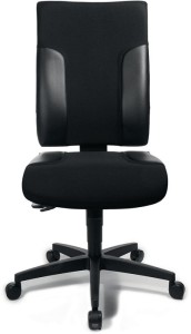 Krzesło biurowe obrotowe z technologią synchroniczną czarne/czarne 420‒540 mm be