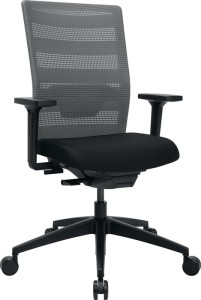 Krzesło biurowe obrotowe z technologią synchroniczną czarny/szary 420-540 mm z p