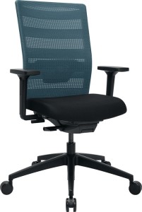 Krzesło biurowe obrotowe z technologią synchroniczną czarny/nafta 420-540 mm z p
