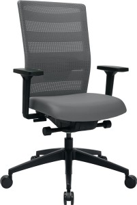 Krzesło biurowe obrotowe z technologią synchroniczną szary 450-570 mm z podłokie