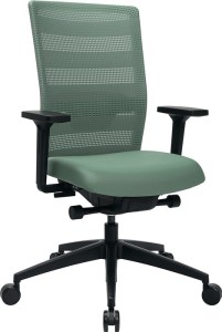 Krzesło biurowe obrotowe z technologią synchroniczną mięta 450-570 mm z podłokie