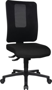 Krzesło biurowe obrotowe z technologią synchroniczną czarny/czarny 460-560 mm ud