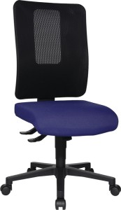 Krzesło biurowe obrotowe z technologią synchroniczną czarny/niebieski 450-550 mm