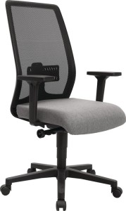 Krzesło biurowe obrotowe z mechaniką synchroniczną jasnoszary/czarny 430–540 mm