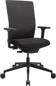 Krzesło biurowe obrotowe z mechaniką synchroniczną czarny/czarny 420–540 mm z po