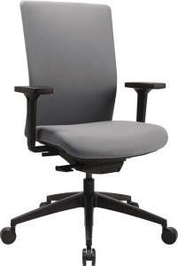 Krzesło biurowe obrotowe z mechaniką synchroniczną szary 450–570 mm z podłokietn