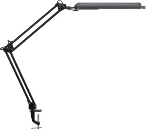 Lampa biurkowa metal/tworzywo sztuczne czarny w. maks. 380 mm z zaciskiem stołow