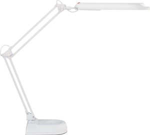 Lampa biurkowa metal/tworzywo sztuczne biały wysokość maks. 410 mm stopka z LED