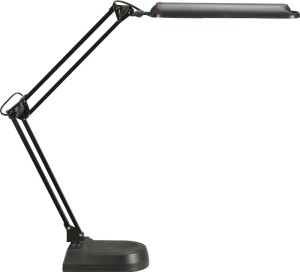 Lampa biurkowa metal/tworzywo sztuczne czarny wysokość maks. 410 mm stopka z LED