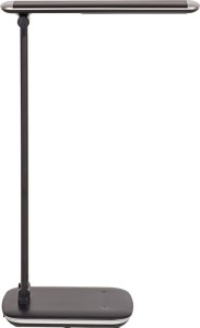 Lampa biurkowa aluminium / tworzywo sztuczne czarna wysokość 425 mm z nogą LED M