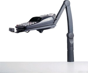 Ramię obrotowe z uchwytem pod telefon 360 stop. czarne wysokość całkowita 490 mm