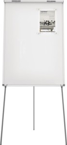 Flipchart pow. zapisu szer. 680 x wys. 1045 mm biały regulacja wysokości do 1,85