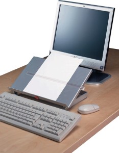Uchwyt na dokumenty szer. 350 x gł. 247 x wys. 60 mm metal srebrny regulowana od