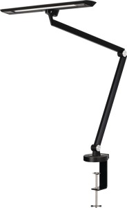 Lampa biurkowa LED Zirkon aluminium, ABS, żelazo, PC czarny wysokość 820 mm z za
