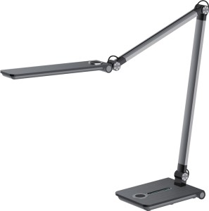 Lampa biurkowa Wave szara wysokość maks. 760 mm noga z LED HANSA