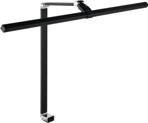 Lampa biurkowa aluminium / tw. szt. czarny w. 720 mm z zaciskiem stołowym z LED