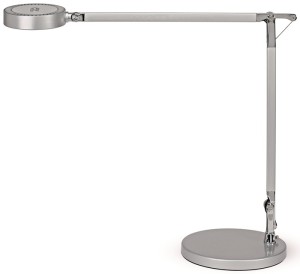 Lampa biurkowa aluminium srebrna wysokość 466 mm noga LED MAUL