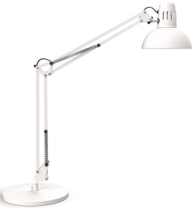 Lampa biurkowa metal biała wysokość 490 mm noga LED MAUL