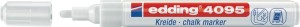 Marker kredowy 4095 biały szerokość kreski 2‒3 mm końcówka okr. EDDING