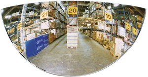 Lusterko wózka widłowego wys. 128 x szer. 258 mm pole widzenia 180 stopni 1 m SP