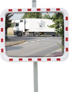 Lustro drogowe wys.600xszer.800mm tw. szt., czer./białe 22 m