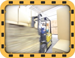 Lustro bezpieczeństwa / komunikacyjne wys.600 x sz.800 mm akryl, żółty/czarny 22
