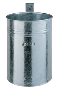 Pojemnik na odpady wys. 430 x śred. 330 mm 35 l ocynkowany RENNER