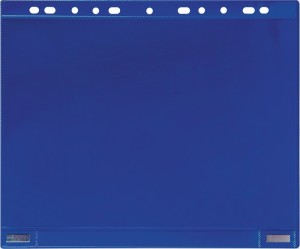 Magnetyczna kieszeń przezroczysta szer. 265 x wys. 315 mm niebieski do formatu D