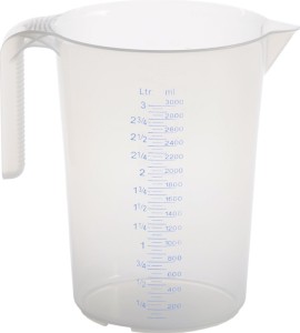 Dzbanek pomiarowy 3000 ml polipropylen przezroczysty średnica 175 x wys. 238 mm