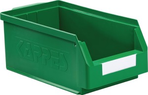 Skrzynka regałowa z ot. przednią częścią dł. 350 x szer. 200 x wys. 150 mm PE zi
