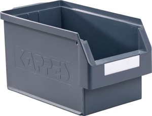 Skrzynka regałowa z ot. przednią częścią dł. 350 x szer. 200 x wys. 200 mm PE sz