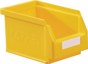Skrzynka regałowa z ot. przednią częścią dł. 230 x szer. 140 x wys. 130 mm PE żó