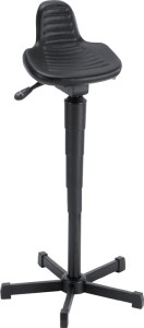 Stołek do pracy w pozycji półstojącej pianka PU regulacja wys. siedz. 610-895 mm